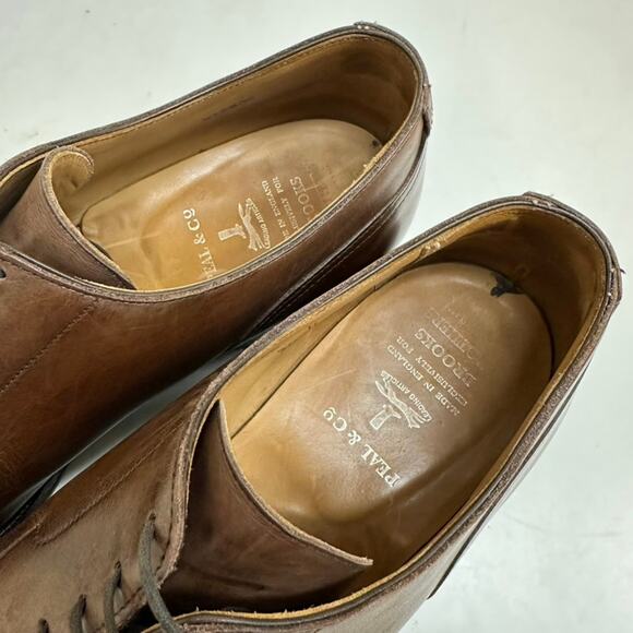 Crockett & Jones x Brooks Brothers Split Toe Derby Brown Calf 11 Wide E - Picture 9 of 13